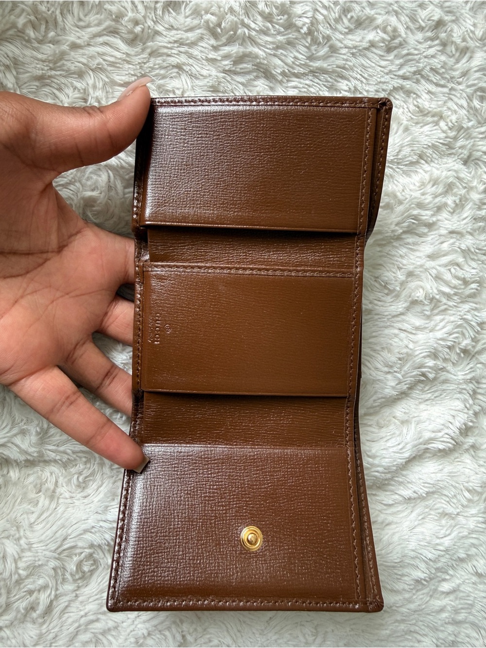 Gucci Signature GG Canvas Horsebit Card Holder - Brown/Beige - Picture 3 of 6
